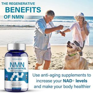 Vivalifer NMN+Niacinamide+TMG+Resveratrol 1500MG Nicotinamide 120 Caps