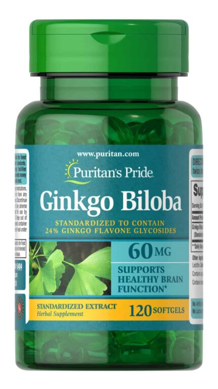 Puritan's Pride Ginkgo Biloba 60 mg 120 Caps