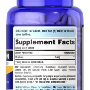 Puritan’s Pride Melatonin 5 mg 120 Capsules