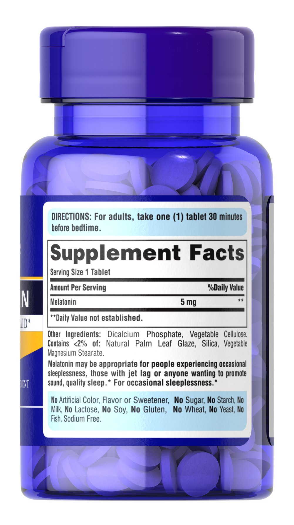 Puritan's Pride Melatonin 5 mg 120 Capsules - Görsel 2