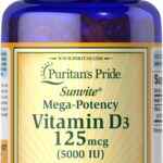 Puritan's Pride Vitamin D3 125 mcg (5000 IU), 100 Softgels