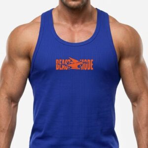Beast Mode Baskılı Fitilli Beast Mode Mavi Atlet