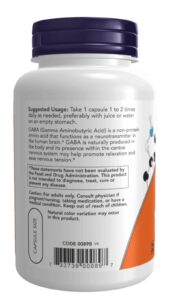 Now Gaba 750 Mg 100 Veg Capsules - Görsel 3