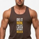 Baskılı Fitilli Beast Mode Kahverengi Atlet