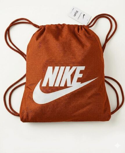 Nike Baskılı Büzgülü Spor Sırt Çantası Turuncu
