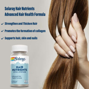 Solaray, Hair Nutrients, (Biotin+Zinc+İnositol+Paba+Thiamine+Folate) 60 Vegetable Caps - Görsel 2