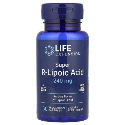 Life Extension Super R-Lipoic Alpha lipoic Acid Antioxidants 60 Caps