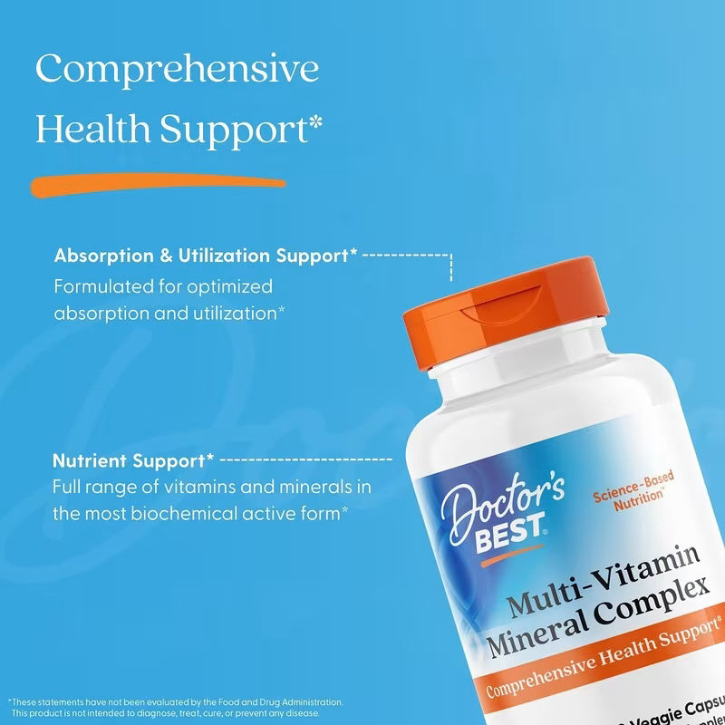 Doctor's Best MultiVitamin Mineral Complex 90 Veggie Capsules - Görsel 3