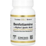 California Gold Nutrition, Benfotiamine + Alpha Lipoic Acid, 30 Vegetarian Capsules