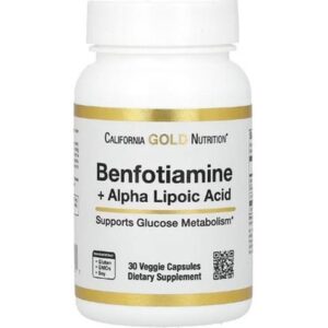 California Gold Nutrition, Benfotiamine + Alpha Lipoic Acid, 30 Vegetarian Capsules