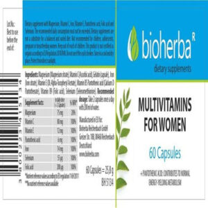 Bioherba Multivitamins For Women 60 Capsul - Görsel 2
