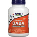 NOW Foods Chewable GABA+TAURİNE+THEANİNE+İNOSİTOL 700 Mg Natural Orange Flavor 90 Chewables