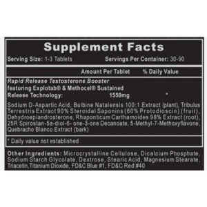 Hitech Bulasterone Daa Aspartic Acid + Tribulus Testo booster 90 Tablet - Görsel 2