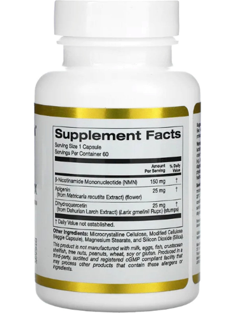 California Gold Nmn Nad Öncüsü Nicotinamide Mononucleotide+Apigenin Flavonoid 175 Mg 60 Veggie Caps - Görsel 2