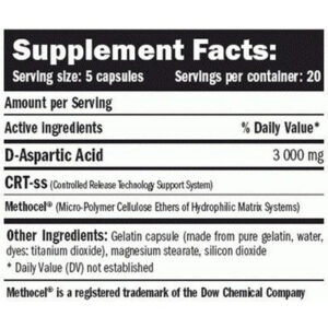 Amix DAA D Aspartic Acid 100 Caps 3000 MG