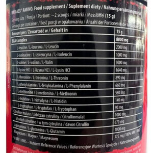 BAD ASS AMİNO (Glutamine + Beta Alanine ) 450 g
