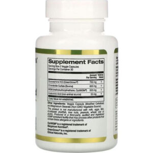 California Gold Nutrition, Glucosamine Glukozamin Chondroitin, MSM plus Hyaluronic 60 Veggie Caps - Görsel 2