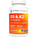 Dr. Berg Maximum Strength 2-in-1 Vitamin D3 K2 5000 IU 60 Caps