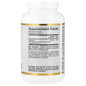 California Gold Nutrition Magnesium Bisglycinate Formulated with TRAACS 240 Veggie Capsules - Görsel 2