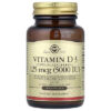 Solgar Vitamin D3 Healthy Bones & Teeth Immune System 125 mcg 5000 IU 100 Softgels