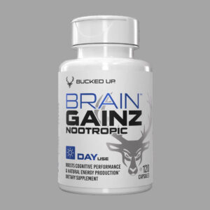 Bucked Up Brain Gainz Nootropic Lion’s Mane Tyrosine Reishi Mushroom Gaba Theanine 240 Caps USA