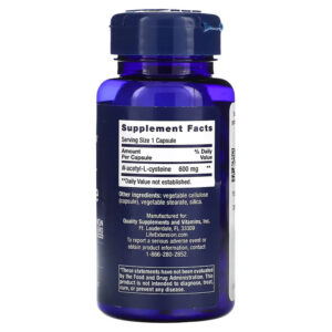 Life N-Acetyl-L-Cysteine NAC 600 mg 60 Capsules - Görsel 2