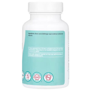 Nutricost Women Boric Acid Candida & Yeast Treatments Vaginal Suppository 600 mg 60 Capsules - Görsel 2