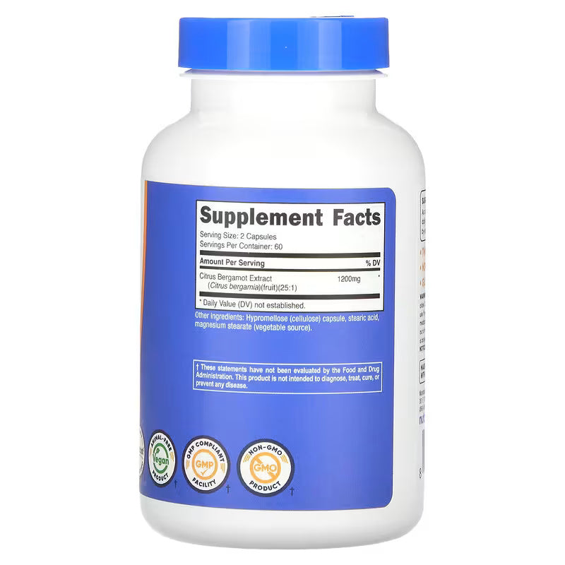 Nutricost Citrus Bergamot 120 Capsules - Görsel 2