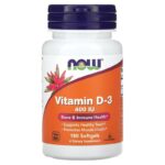 NOW Foods, Vitamin D3, 400 IU, 180 Softgels