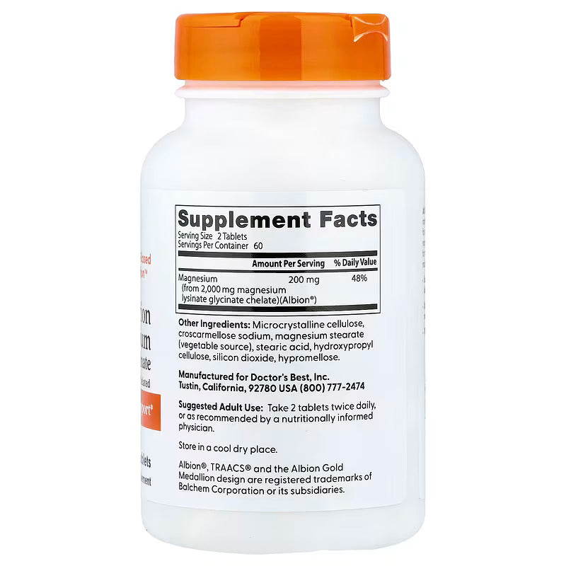 Doctor’s Best High Absorption Sleep Magnesium Glycinate 120 Tablets