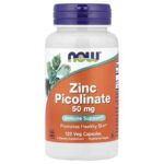 NOW Foods, Zinc(Çinko) Picolinate, 50 mg, 120 Veg Caps
