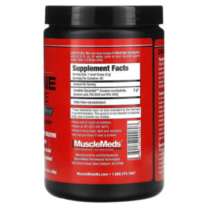 MuscleMeds, Creatine Decanate 300 Gr - 60 SERVİS (ABD VERSİYON) - Görsel 2