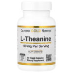 California Gold Nutrition L-Theanine Featuring AlphaWave Brain & Cognitive 100 mg 60 Veggie Caps