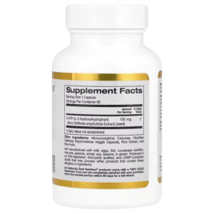 California Gold Nutrition 5-HTP Healthy Mood Sleep & Appetite 100 mg 90 Veggie Caps - Görsel 2
