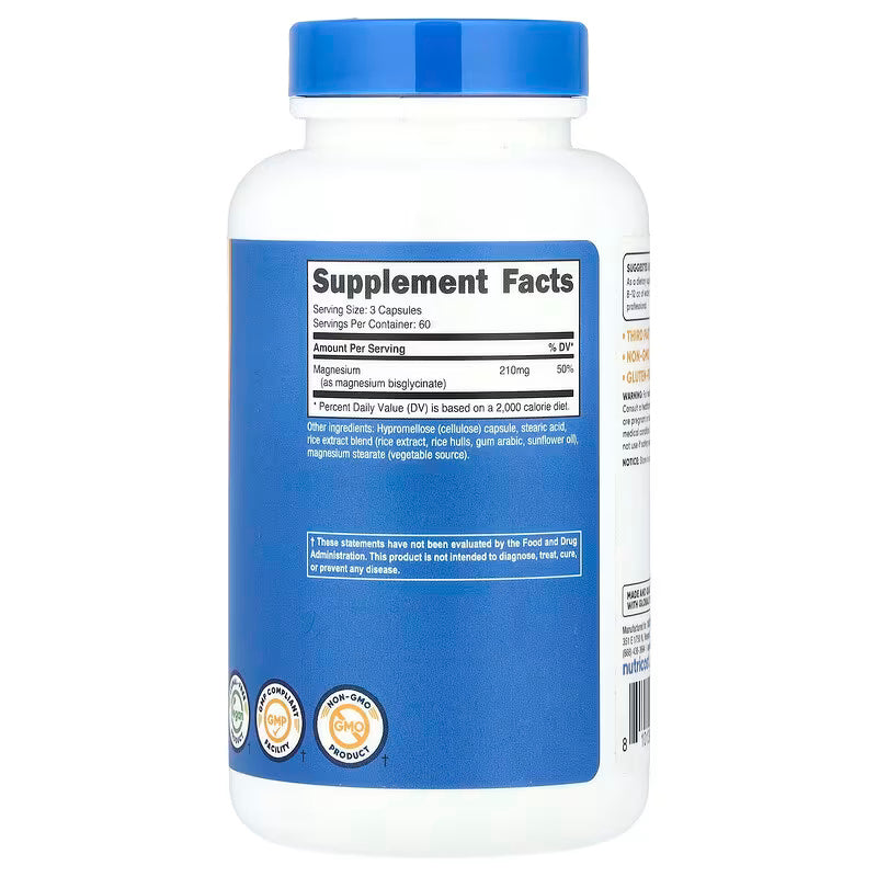 Nutricost Magnesium Glycinate Bisglycinate 180 Caps