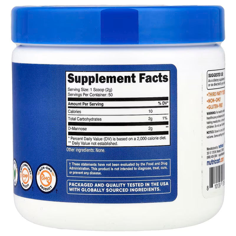 Nutricost D-Mannose Unflavored 100 g