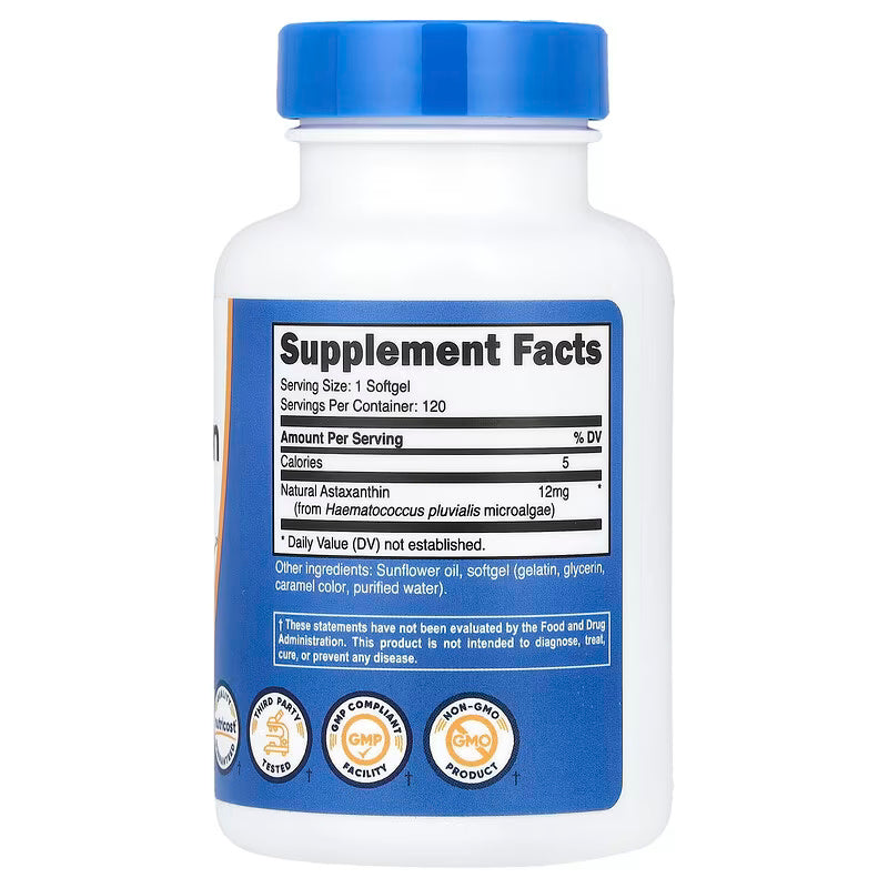 Nutricost Astaxanthin 12 mg 120 Softgels