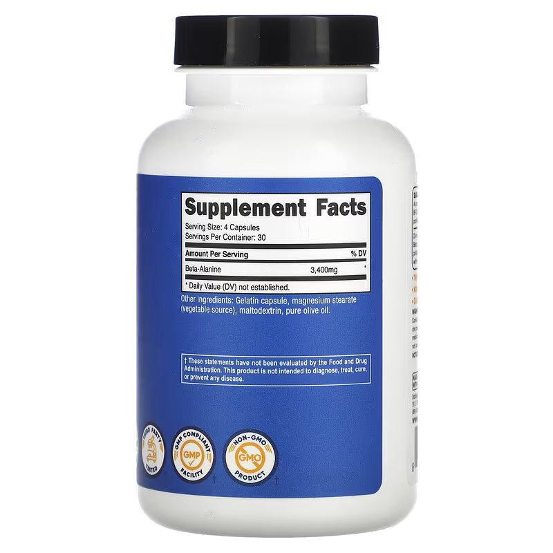 Nutricost Beta-Alanine 120 Capsules - Görsel 2