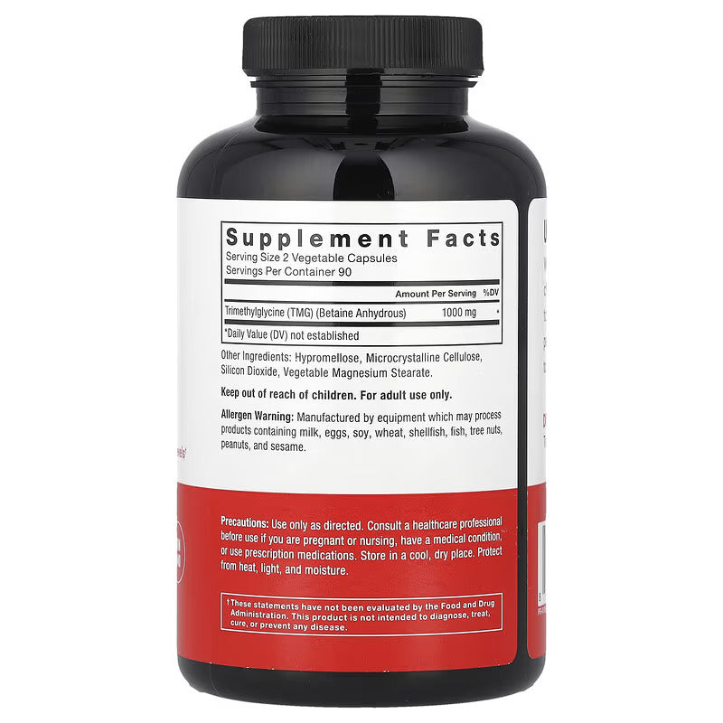Force Factor TMG Trimethylglycine Betaine Liver Health 180 Caps