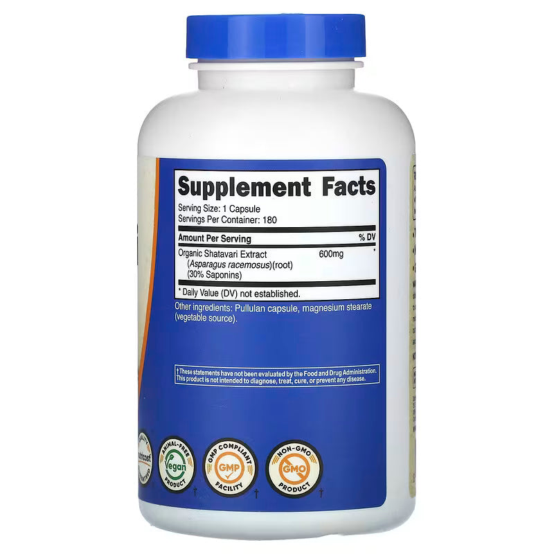 Nutricost Shatavari Asparagus racemosus 600 mg 180 Capsules
