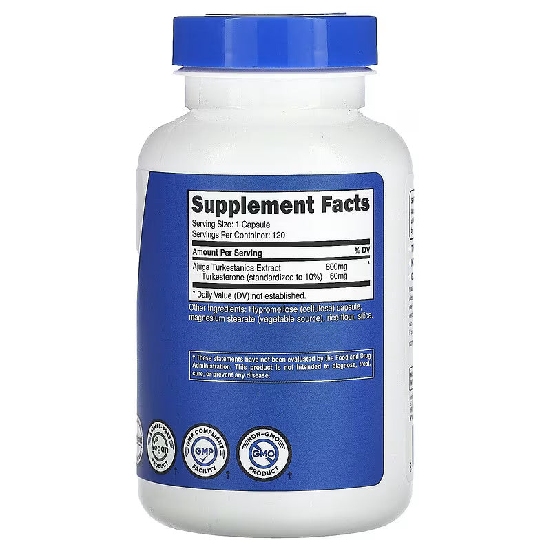 Nutricost Performance Ajuga Turkesteron 600 mg 120 Capsules - Görsel 2