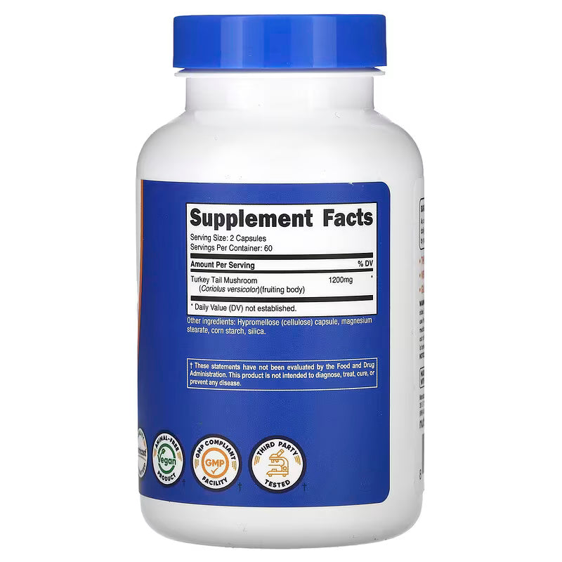 Nutricost Turkey Tail Mushroom 120 Capsules - Görsel 2