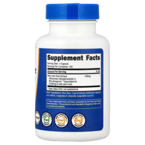 Nutricost Wild Yam Root 120 Capsules - Görsel 2