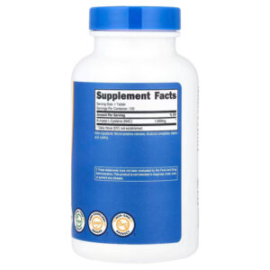 Nutricost NAC N-Acetyl L-Cysteine 1,000 mg 120 Tablets - Görsel 2