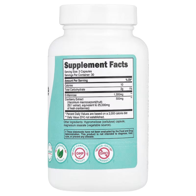 Nutricost Women D-Mannose with Cranberry Extract 90 Capsules