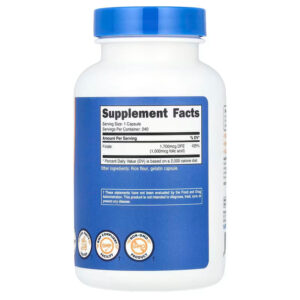 Nutricost Vitamin B9 Folate – Folic Acid 1,000 mcg 240 Capsules