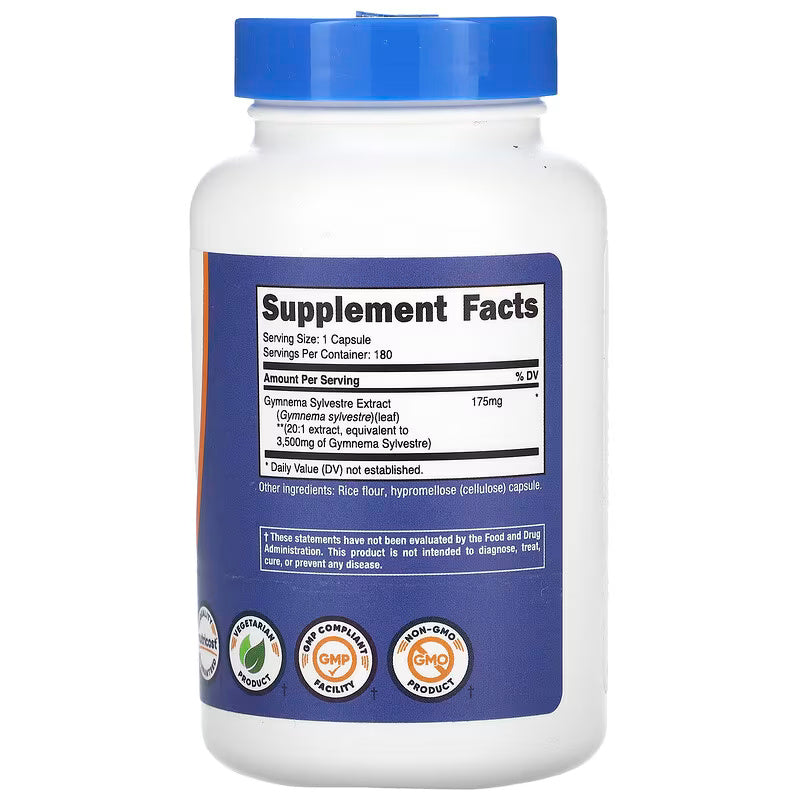 Nutricost Gymnema Sylvestre 3,500 mg 180 Capsules - Görsel 2