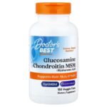 Doctor's Best Glucosamine Chondroitin MSM + Hyaluronic Acid With OptiMSM BioCell Collagen 150 Veggie Caps