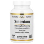 California Gold Nutrition Selenium Antioksidan 200 mcg 180 Veggie Caps