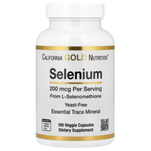 California Gold Nutrition Selenium Antioksidan 200 mcg 180 Veggie Caps